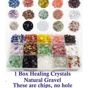 1 Box Healing Crystals Natural Small Chips - No Holes for Stringing!